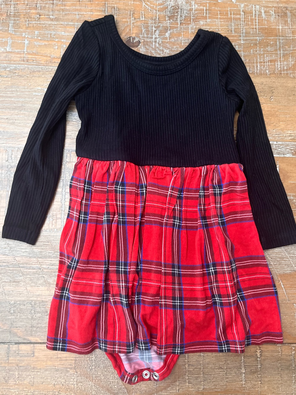 Little Sleepies Black Ribbed Toddler Bodysuit